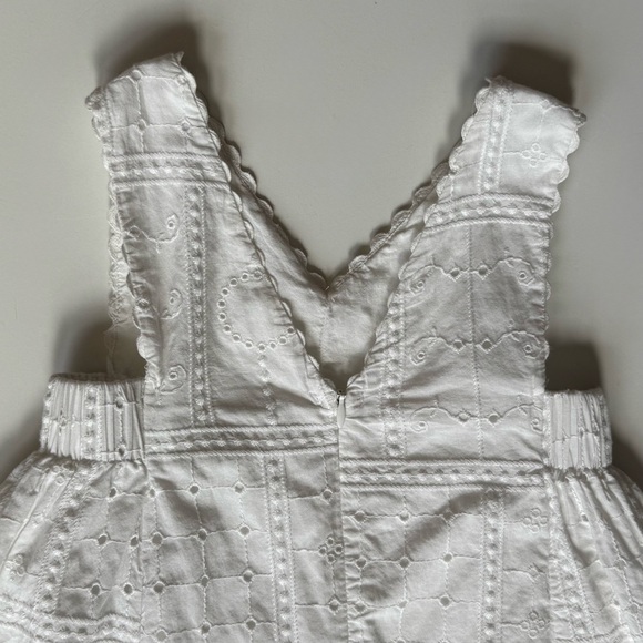 Zara Girls White Swiss Embroidery Playsuit - Size 6-7 - Picture 10 of 11